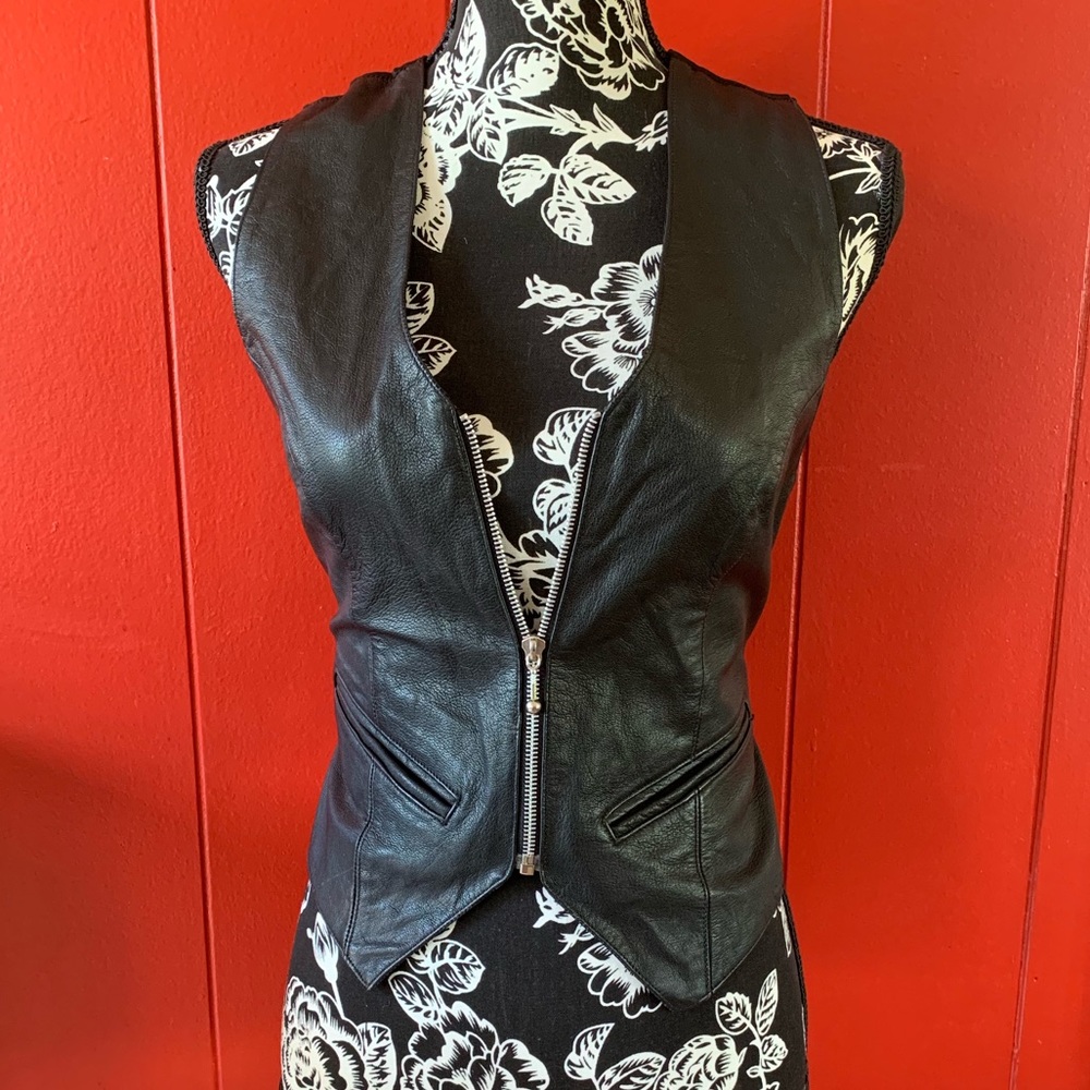 Genuine leather vest
